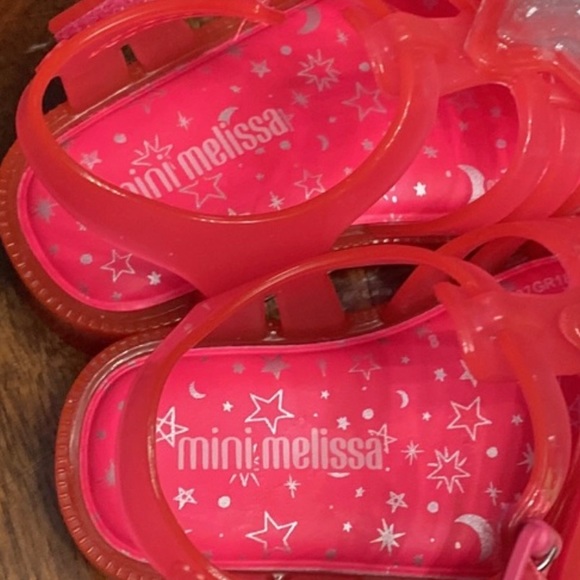 Mini Melissa Possession II Infant Star Rainbow Glitter Sandals - Picture 8 of 11